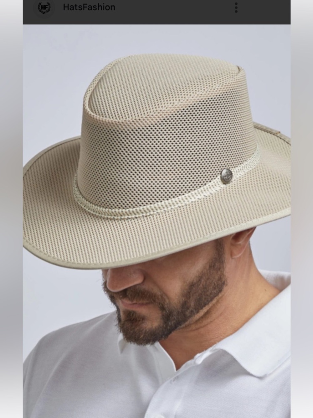 Breathable Mesh Sun Hat for Men - Beige